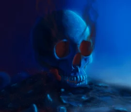 Concept Art & Illustration of a Dark Skull